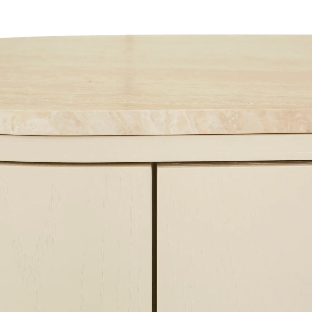 Oberon Crescent Marble Storage Unit Shell