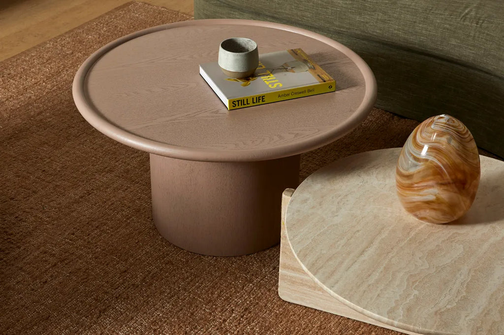 Venus Revolve Coffee Table Travertine 725mm