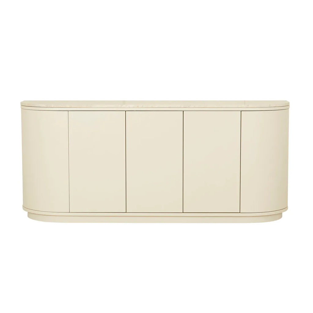 Oberon Crescent Marble Buffet Shell