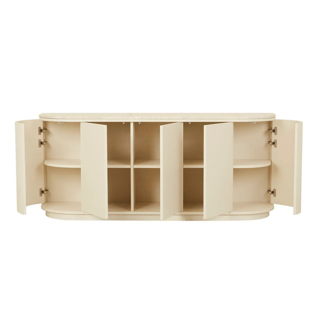Oberon Crescent Marble Buffet Shell