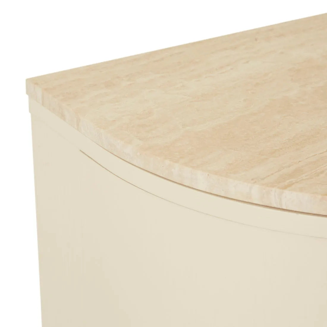 Oberon Crescent Marble Buffet Shell