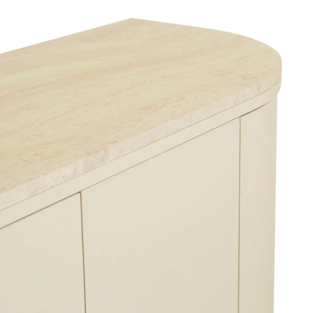 Oberon Crescent Marble Buffet Shell
