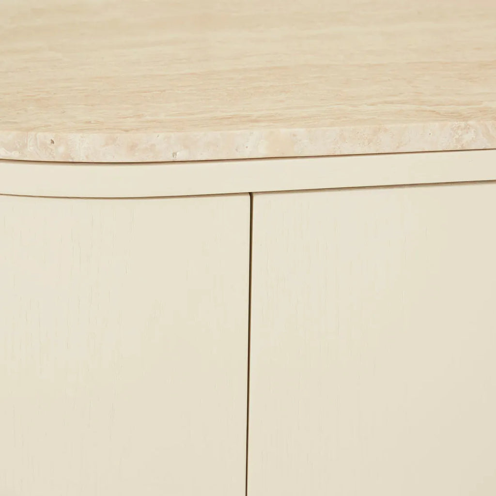 Oberon Crescent Marble Buffet Shell