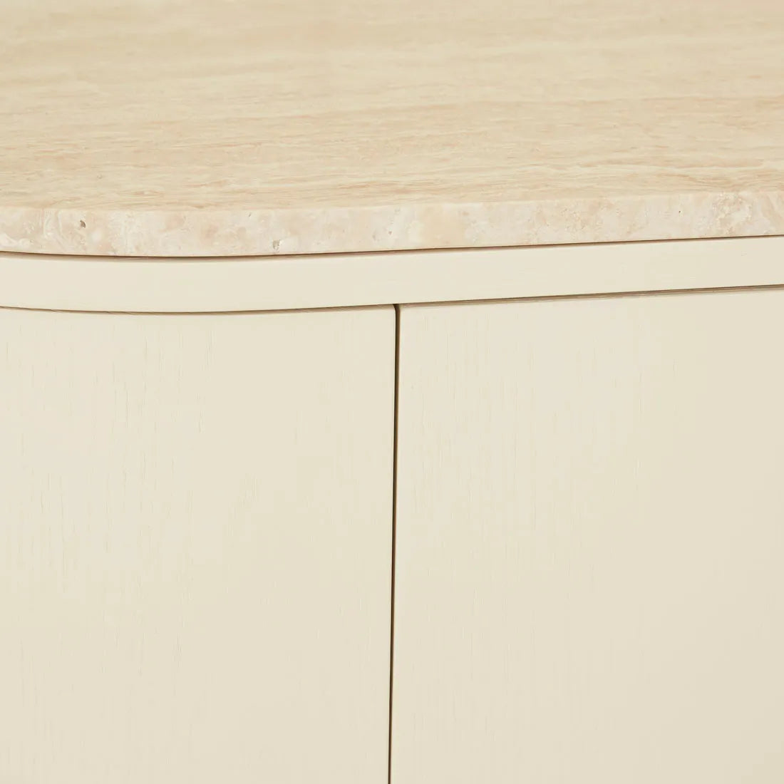 Oberon Crescent Marble Buffet Shell