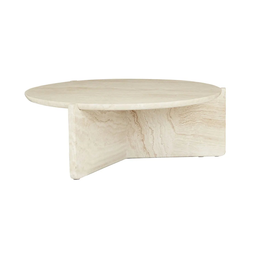 Venus Revolve Coffee Table Travertine 925mm