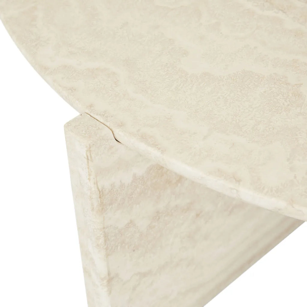 Venus Revolve Coffee Table Travertine 925mm