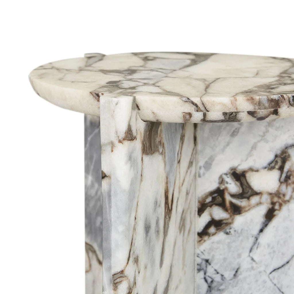 Venus Revolve Side Table Satin Ocean 375mm