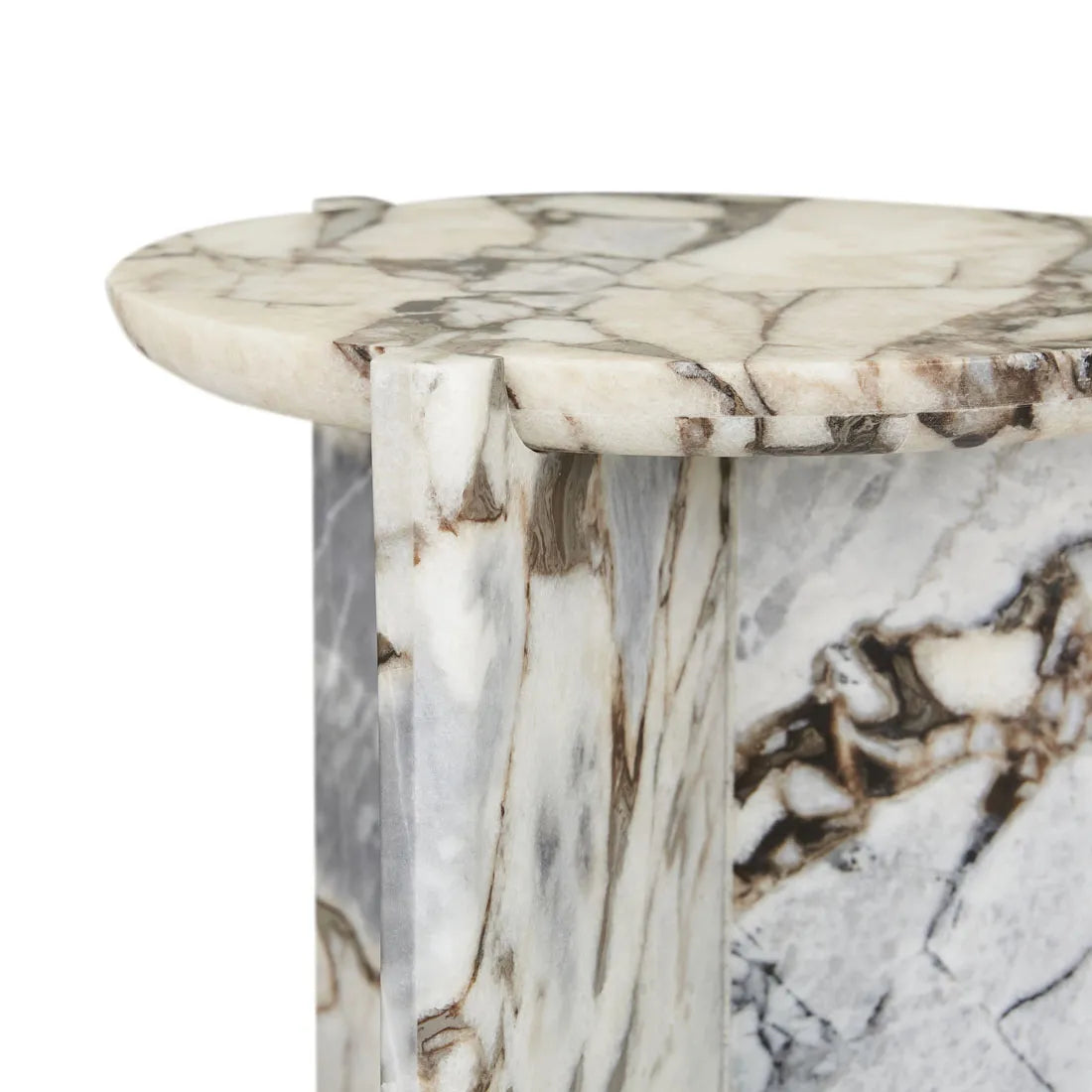 Venus Revolve Side Table Satin Ocean 375mm