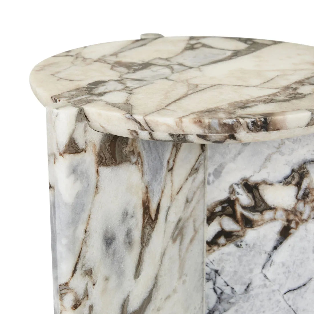 Venus Revolve Side Table Satin Ocean 375mm