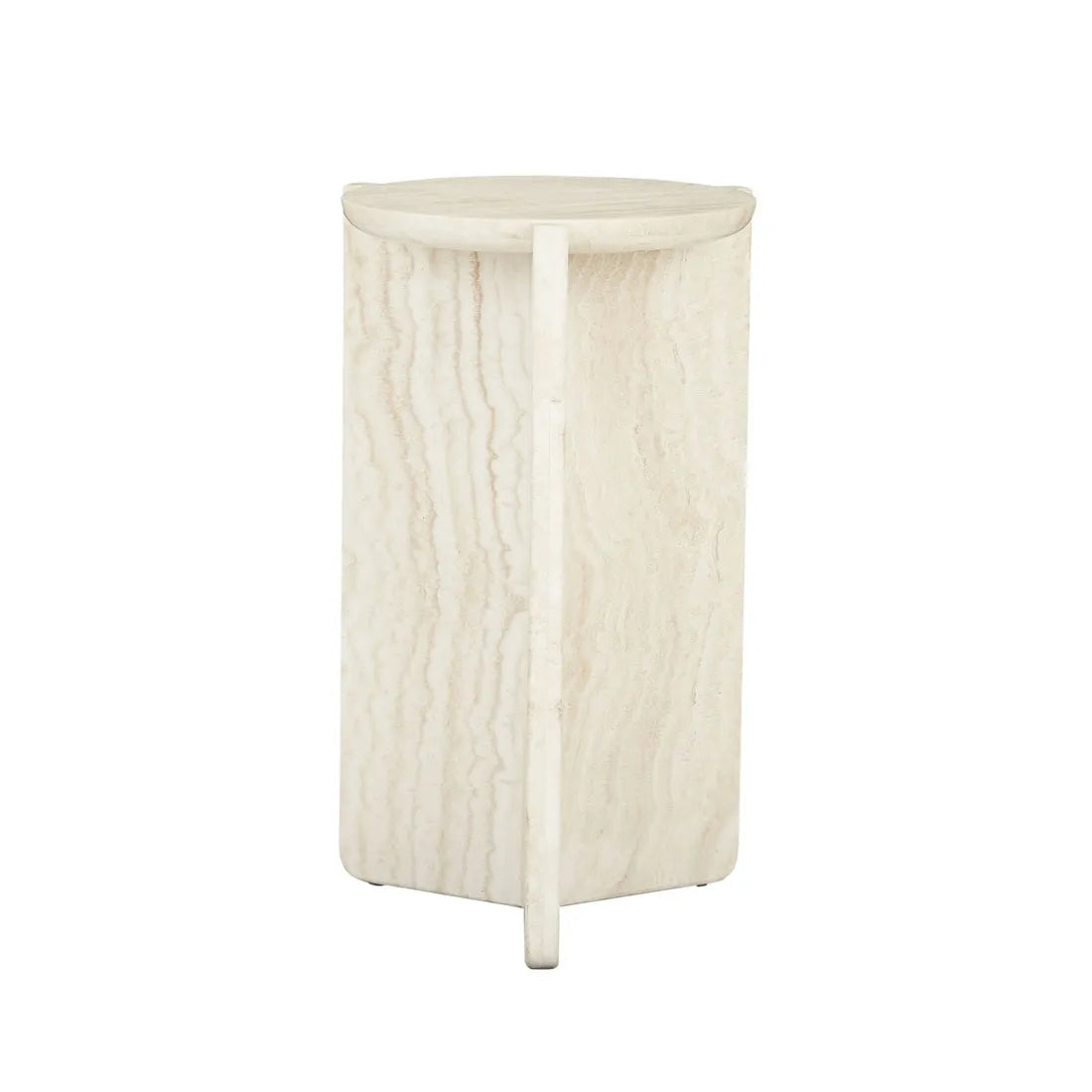 Venus Revolve Side Table Travertine 375mm