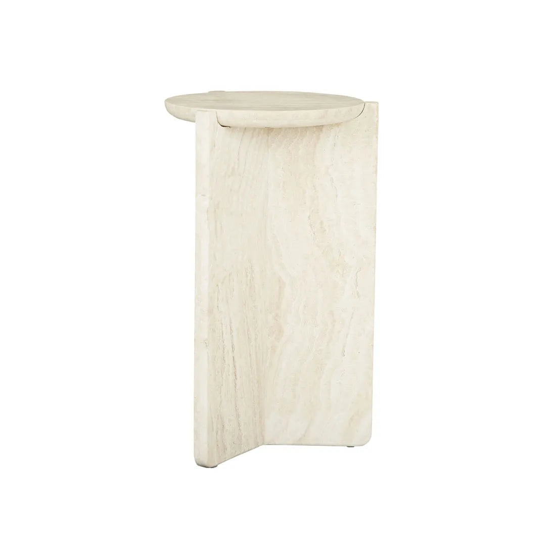 Venus Revolve Side Table Travertine 375mm