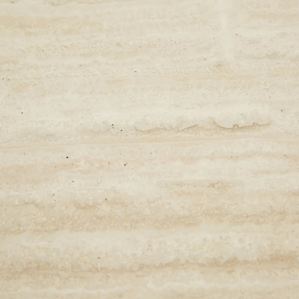 Venus Revolve Side Table Travertine 375mm
