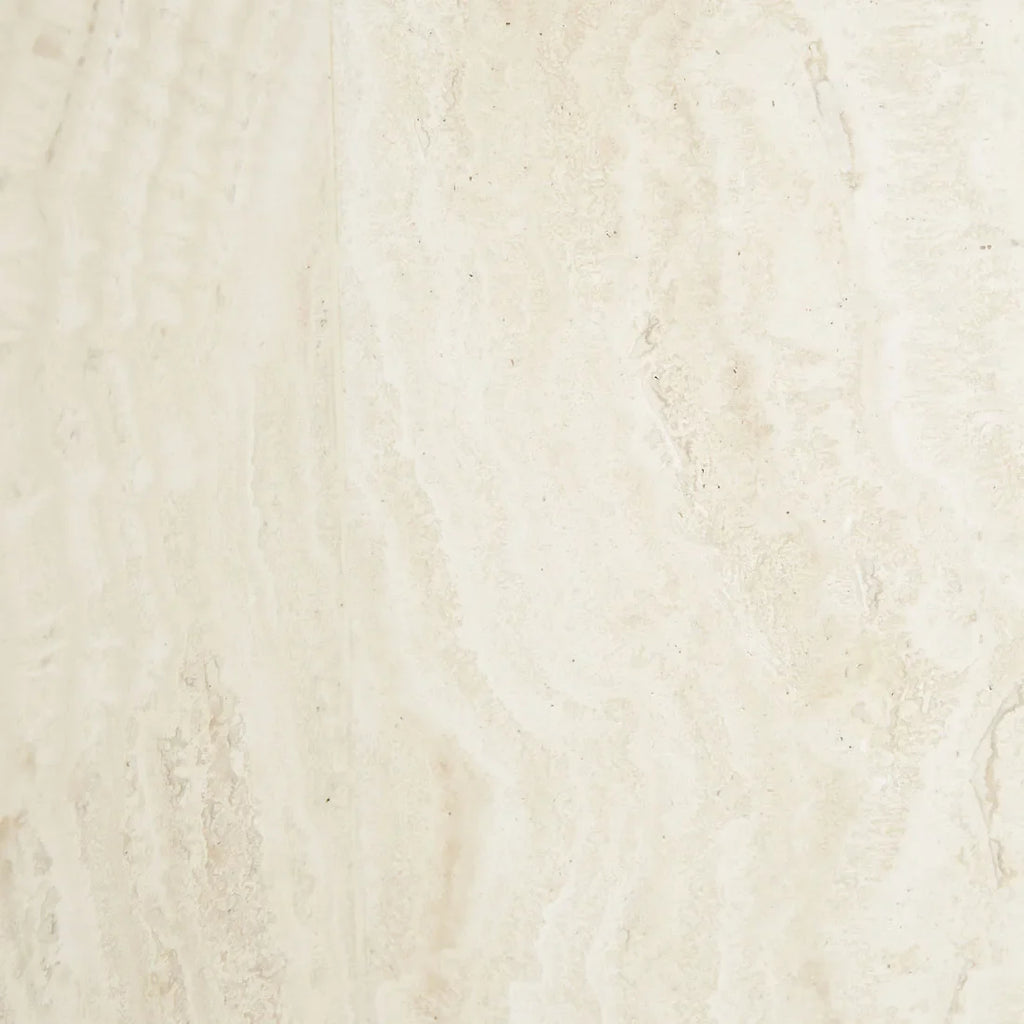 Venus Revolve Side Table Travertine 525mm