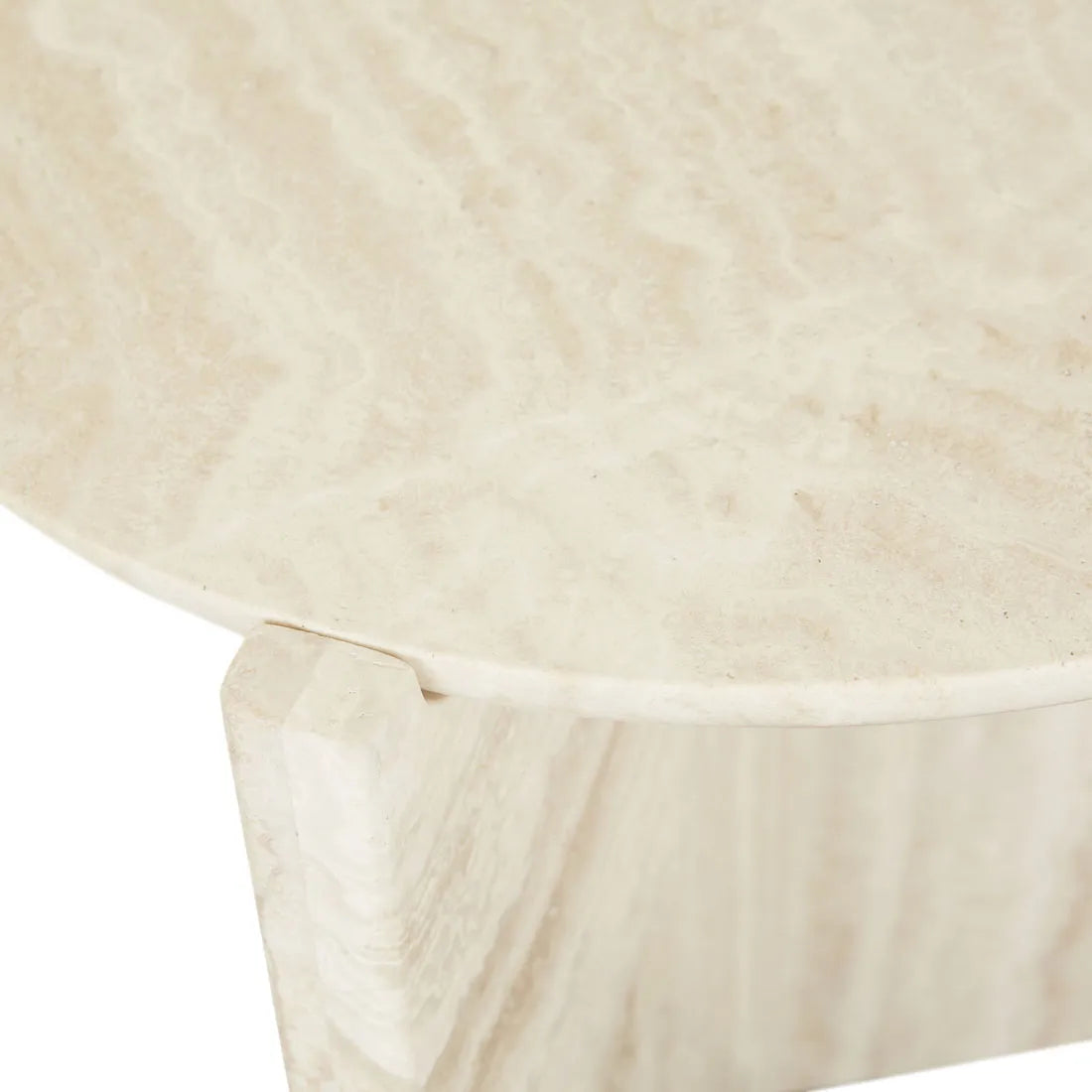 Venus Revolve Side Table Travertine 525mm