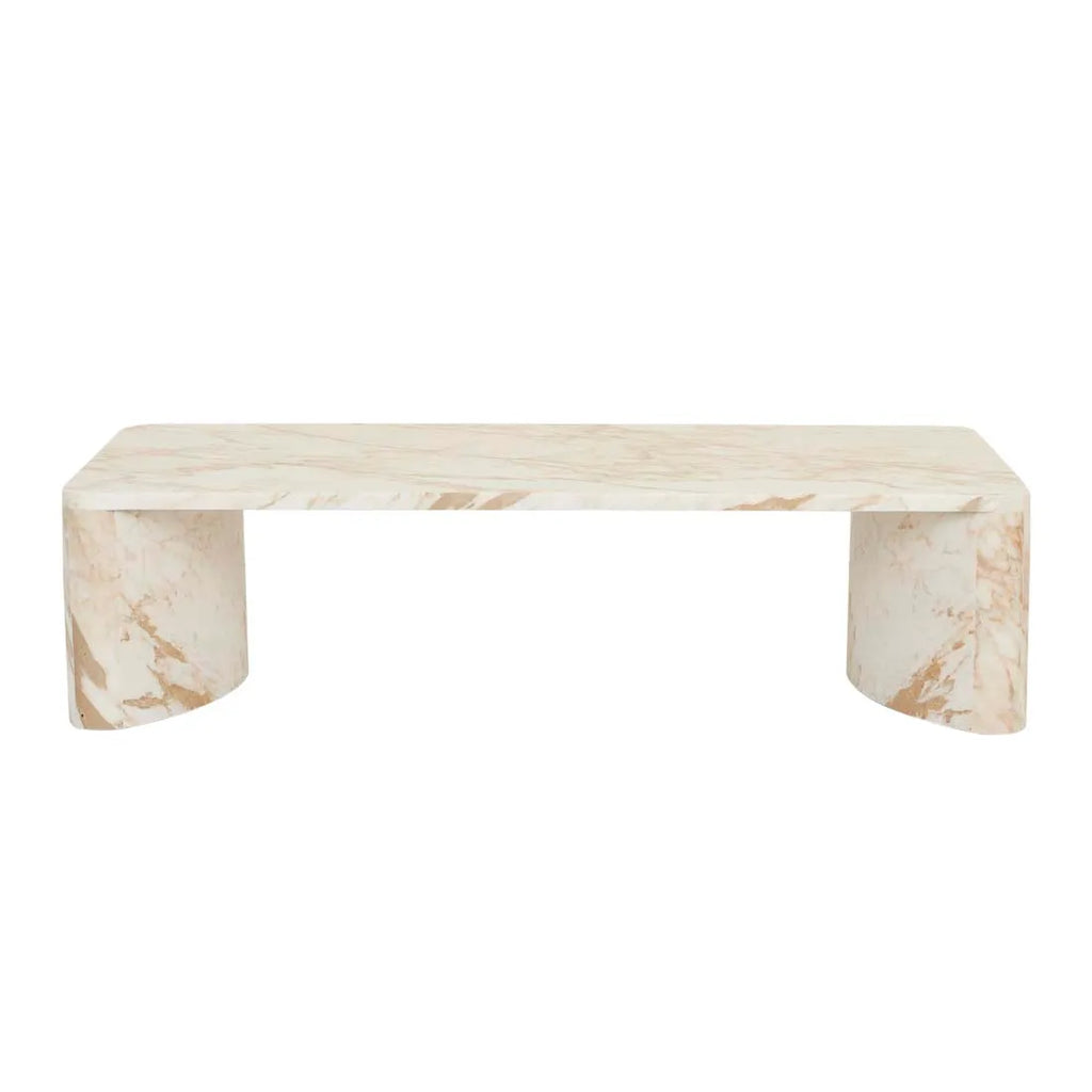 Verity Coffee Table Golden White Marble