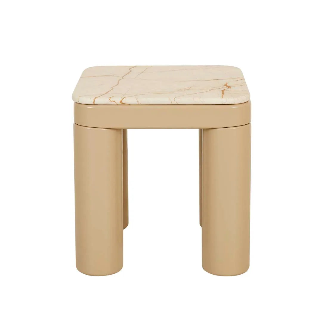 Frankie Marble Side Table Camel