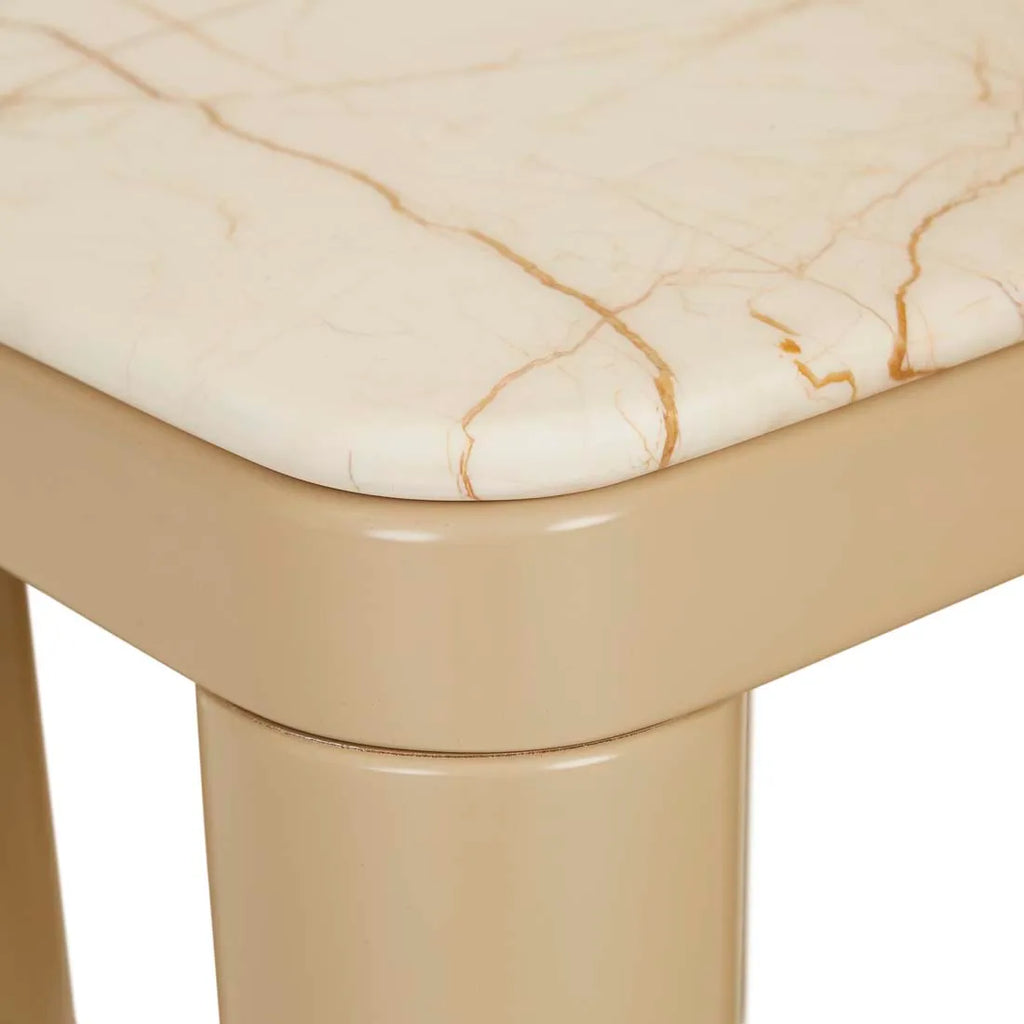 Frankie Marble Side Table Camel