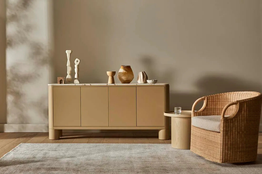 Frankie Marble Buffet Camel