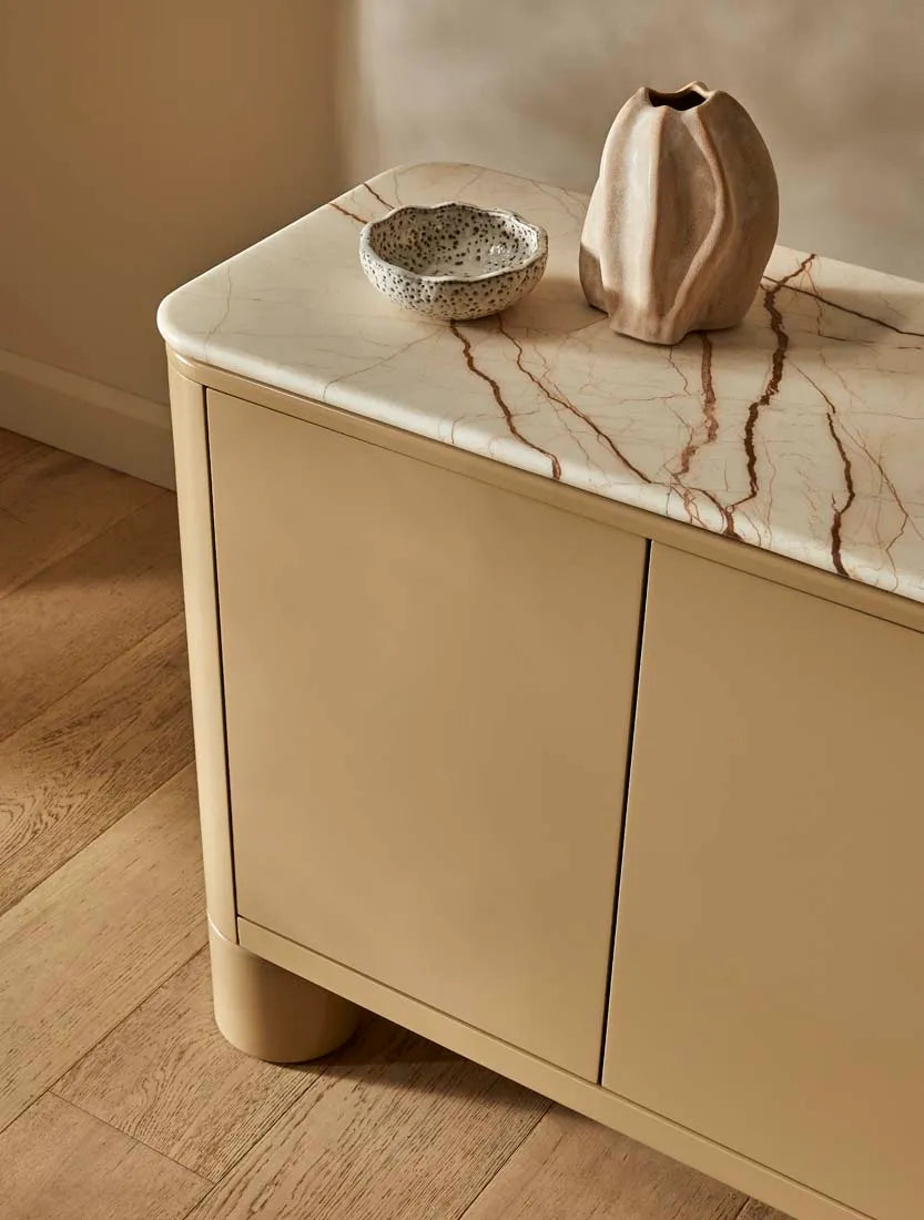 Frankie Marble Buffet Camel