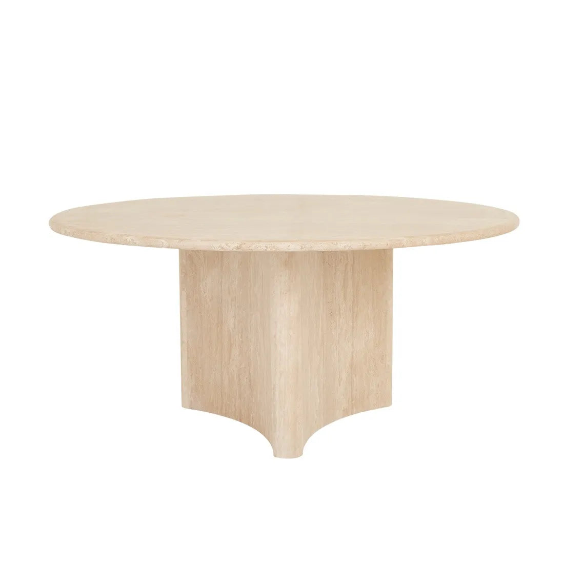 Verity Round Dining Table Travertine