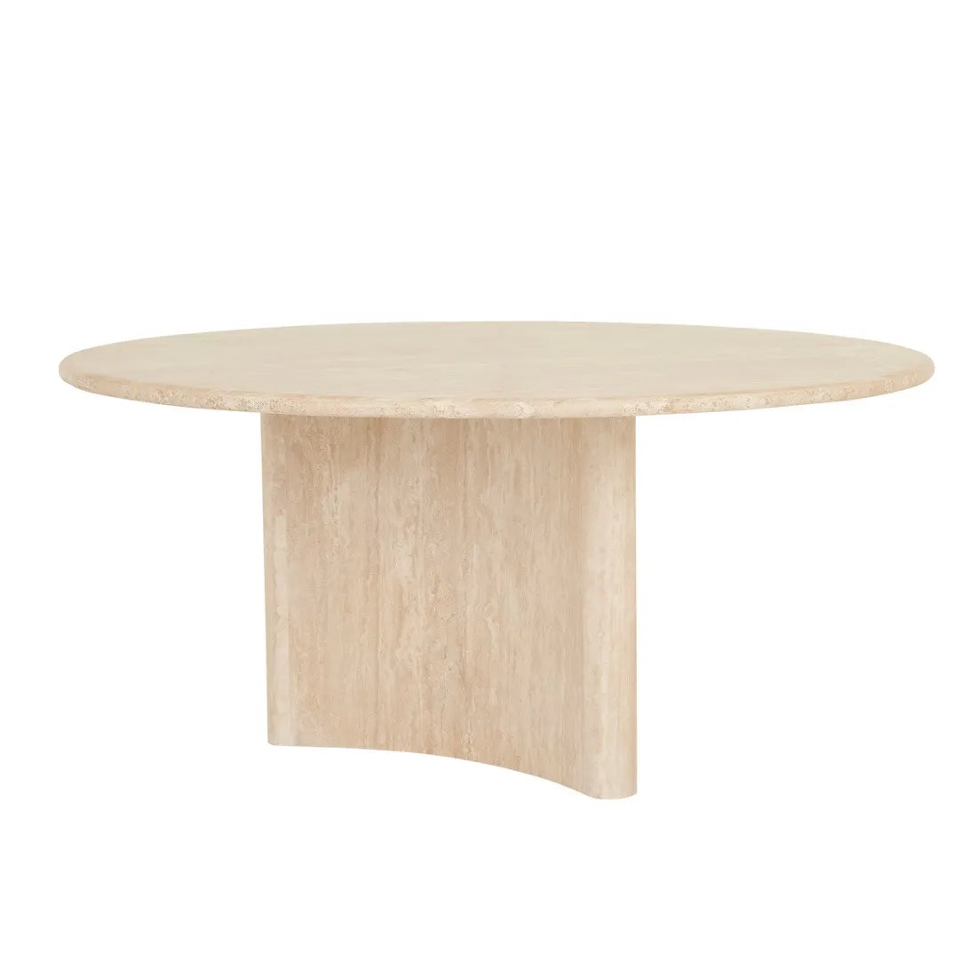 Verity Round Dining Table Travertine
