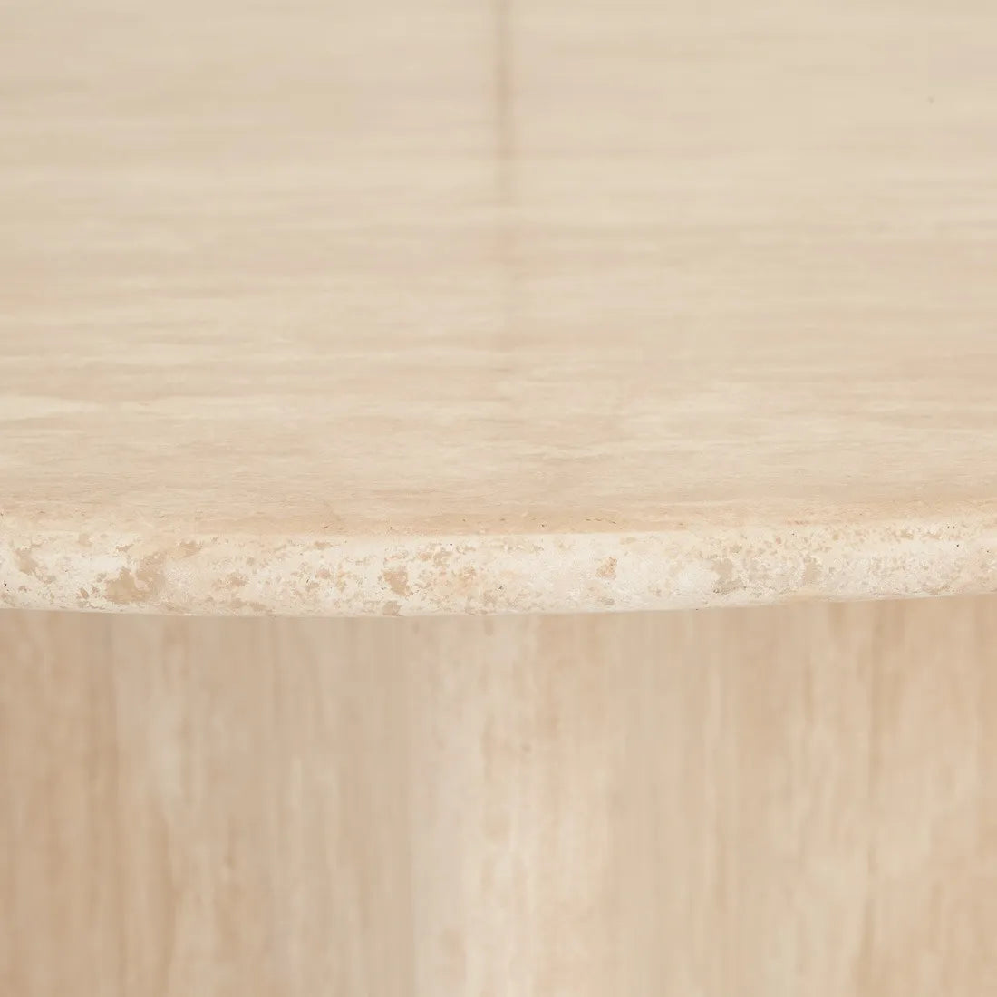 Verity Round Dining Table Travertine