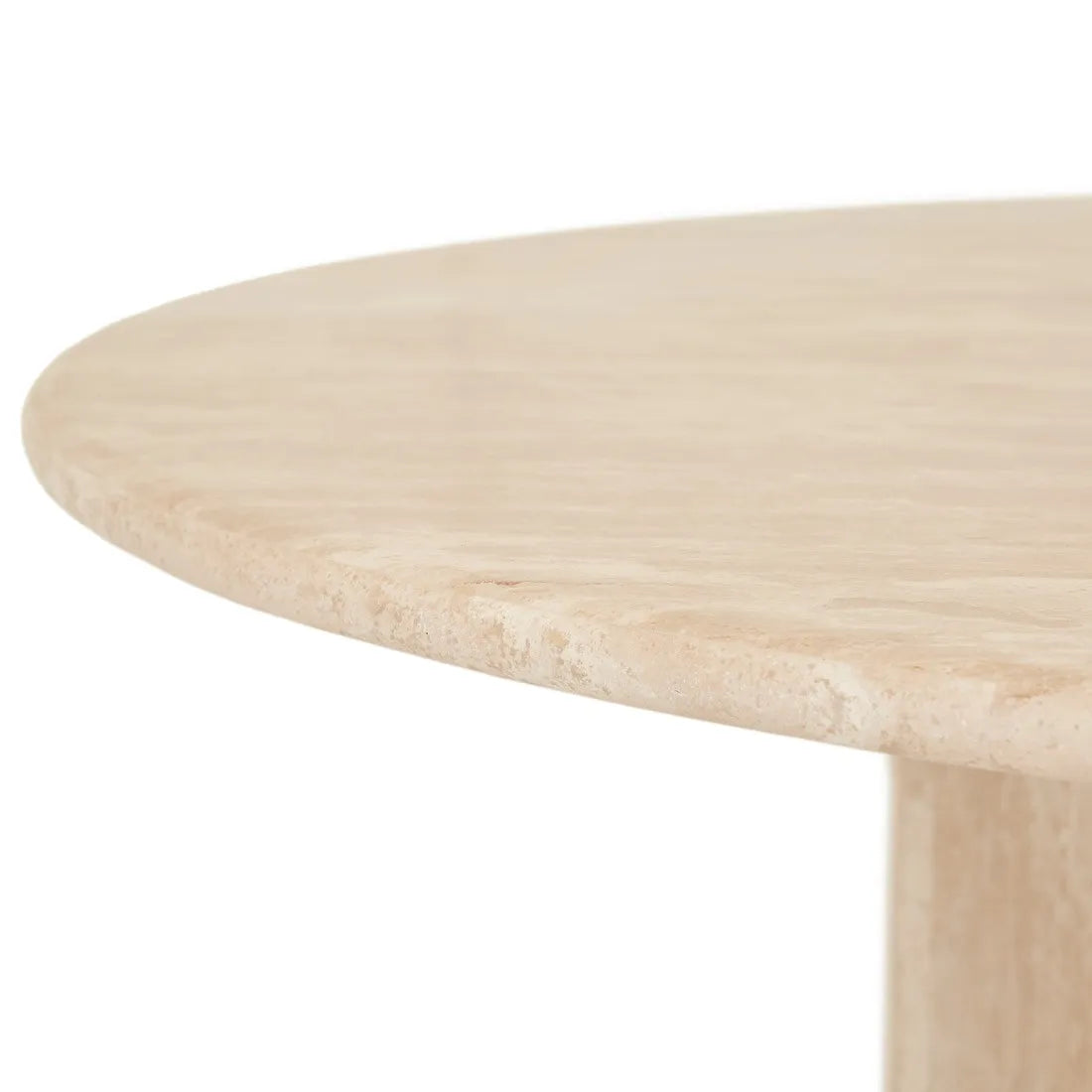 Verity Round Dining Table Travertine