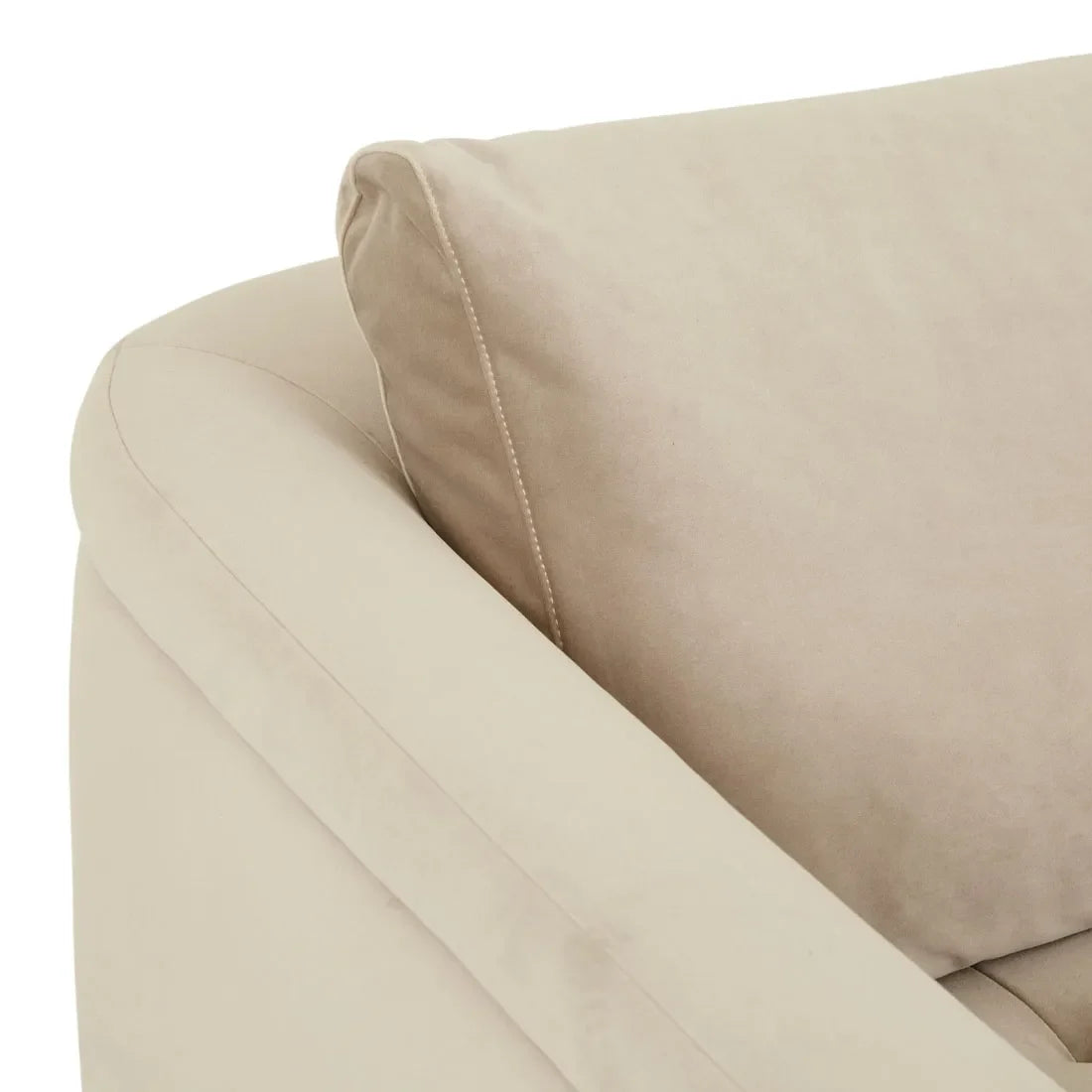 Vittoria Carson Three Seater Sofa Pearl Velvet