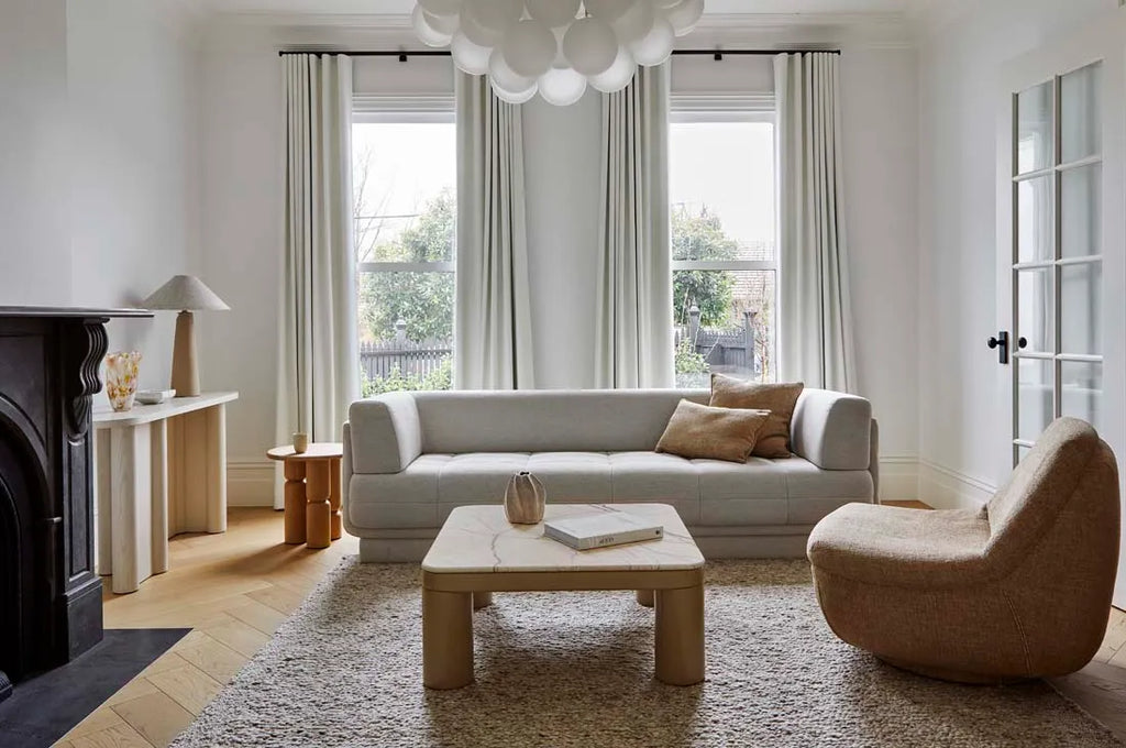 Vittoria Strata Three Seater Sofa Noyack Salt