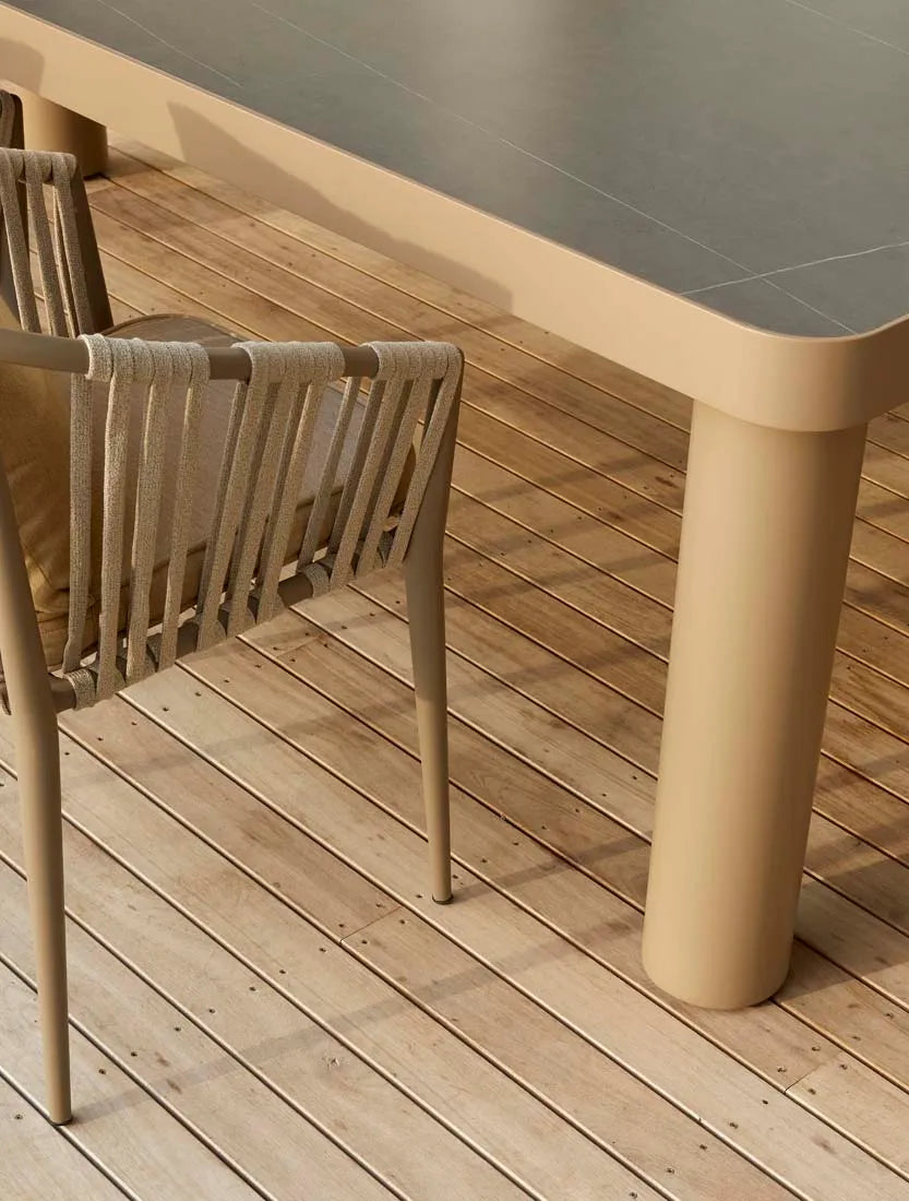 Frankie Outdoor Ceramic Dining Table Clay