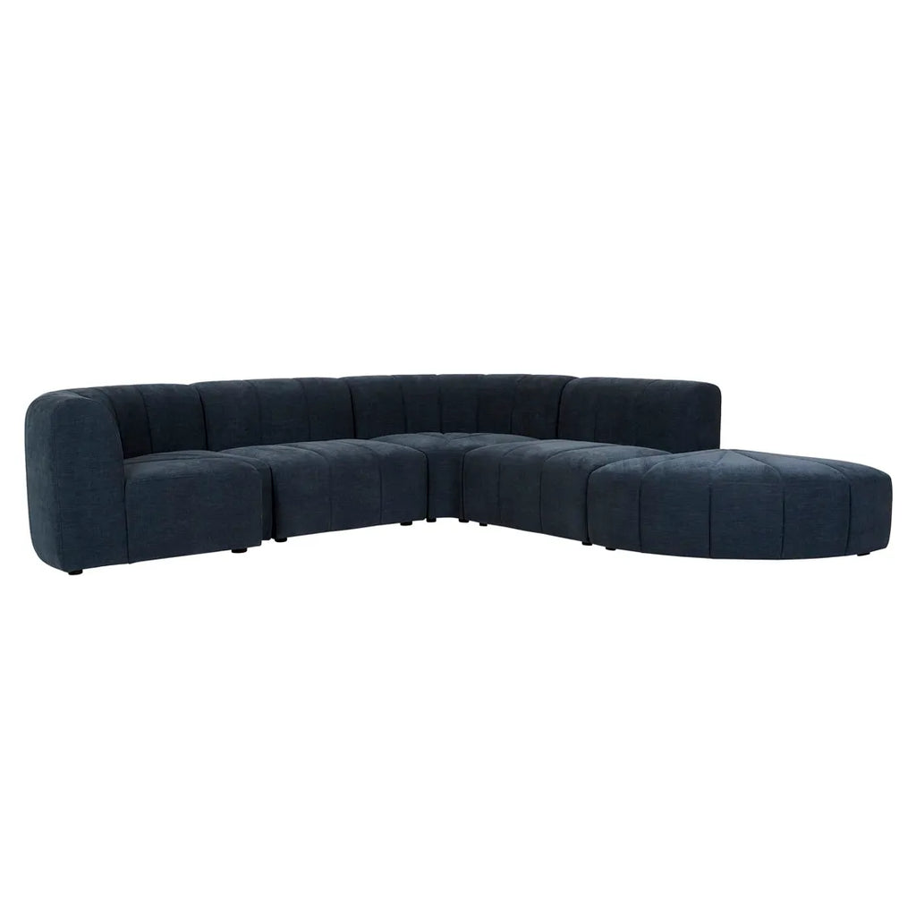 Juno Channel Round Corner Sofa Copeland Ink
