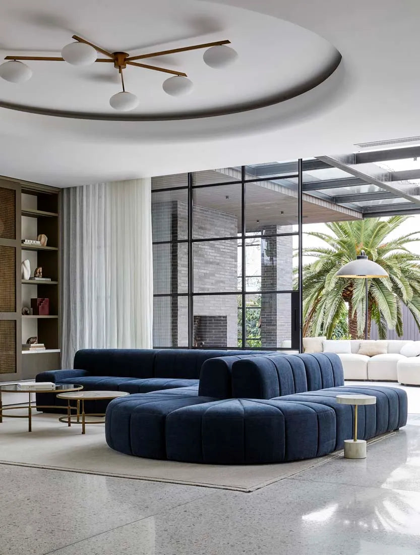 Juno Channel Round Corner Sofa Copeland Ink