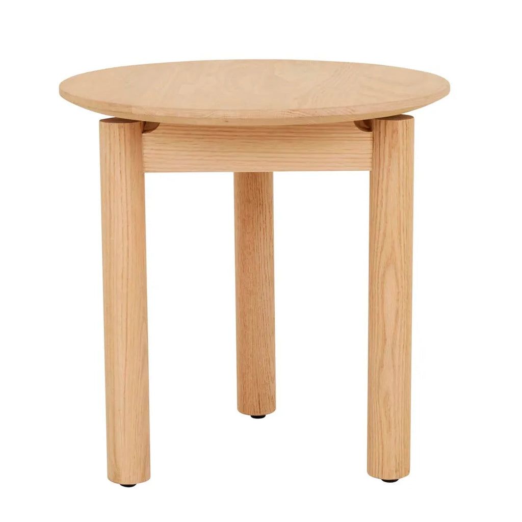 Abbott Round Side Table New Oak