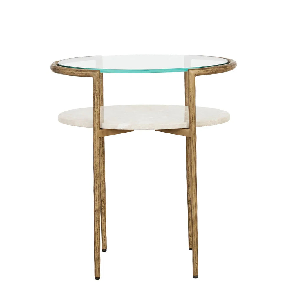 Ophelia Pointe Side Table Silk Grey