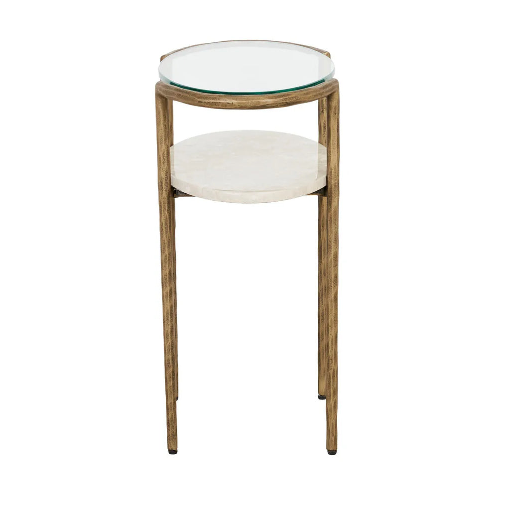 Ophelia Pointe Side Table Silk Grey