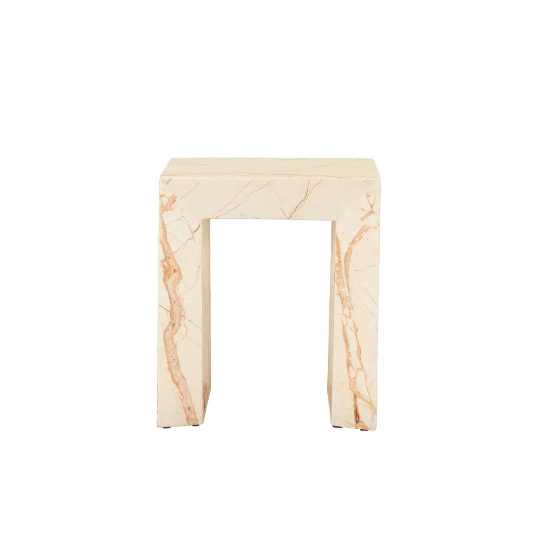 Elle Monument Side Table Brown Vein