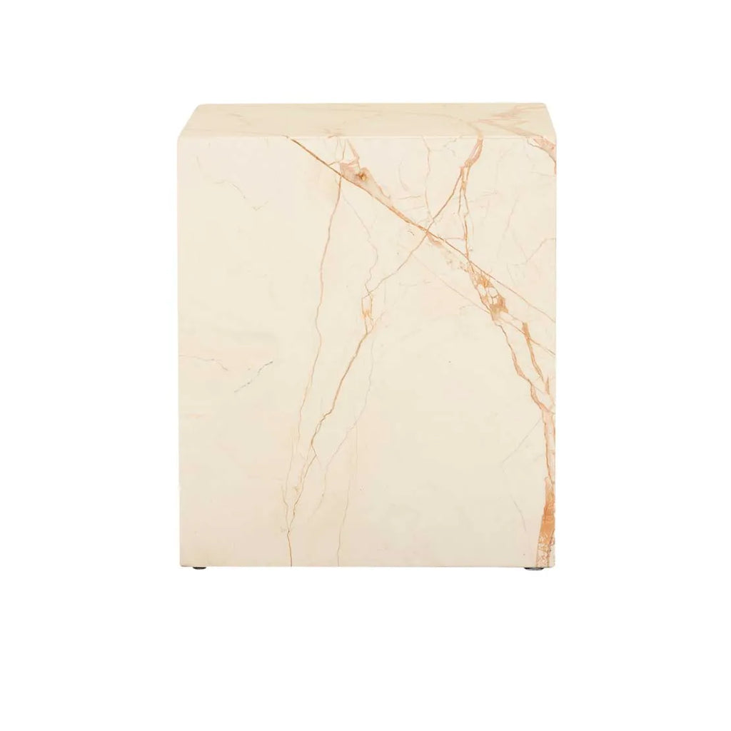 Elle Monument Side Table Brown Vein