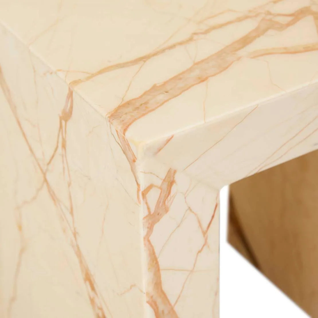 Elle Monument Side Table Brown Vein
