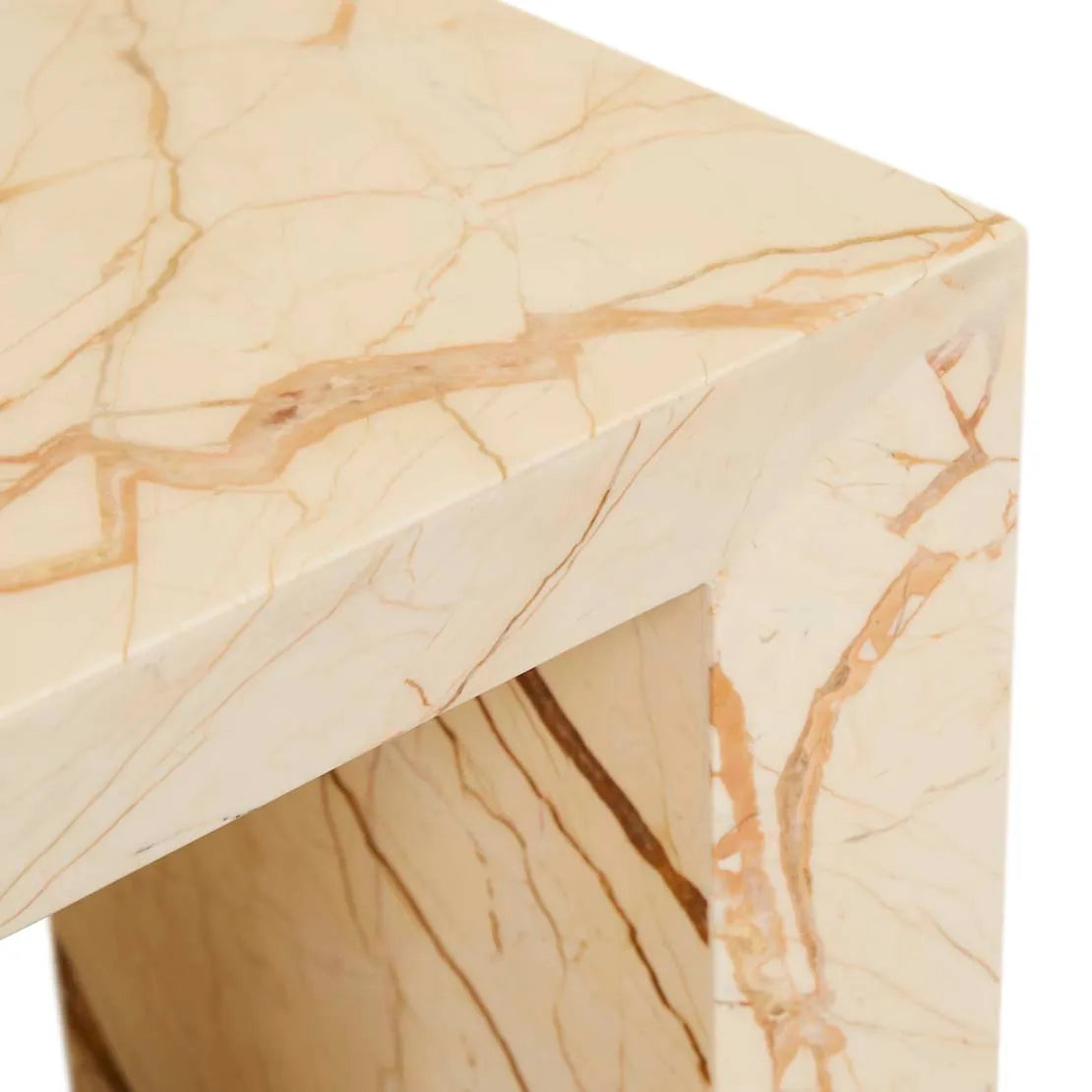 Elle Monument Side Table Brown Vein