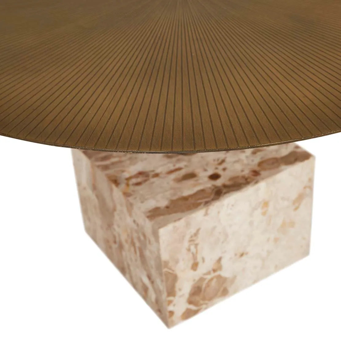 Verona Pillar Coffee Table Latte Marble