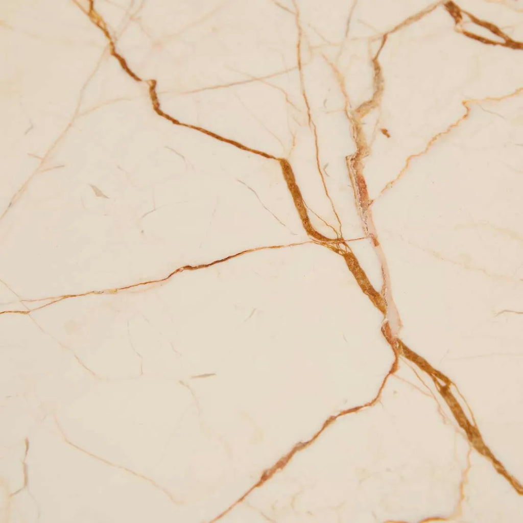 Henry Marble Side Table Brown Vein