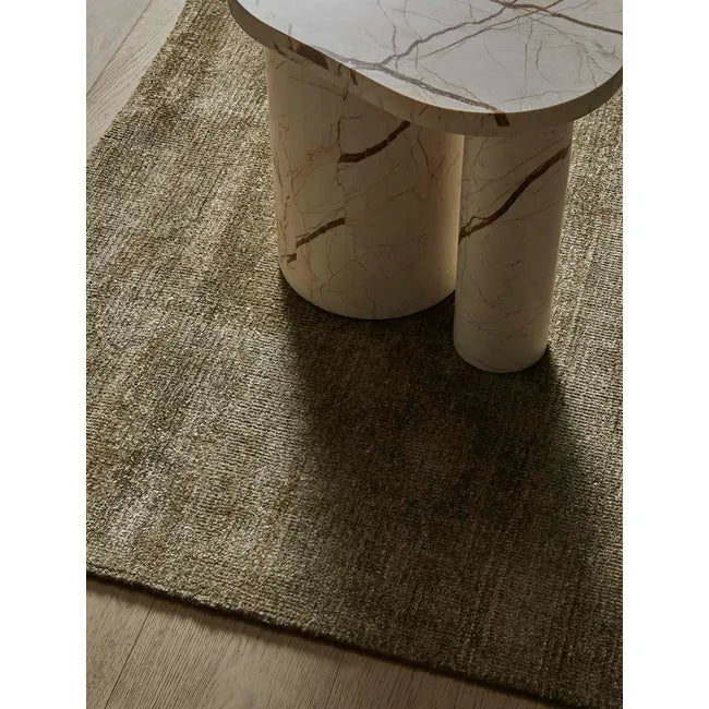 Atlas Pillar Side Table White Marble