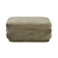 Kennedy Ribbed Square Ottoman Silver Sage