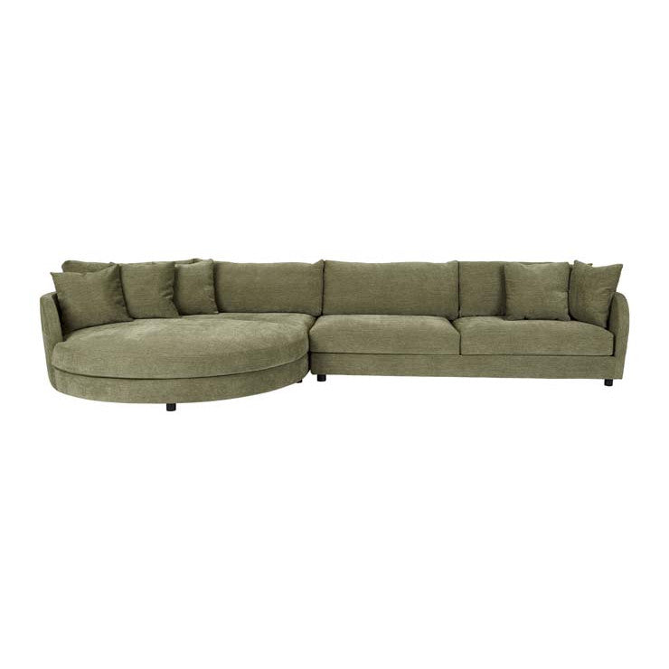 Hugo Tonda Left Chaise Set Copeland Olive