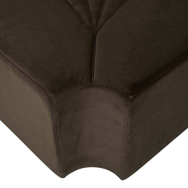 Juno Channel Round Corner Sofa Cocoa Velvet