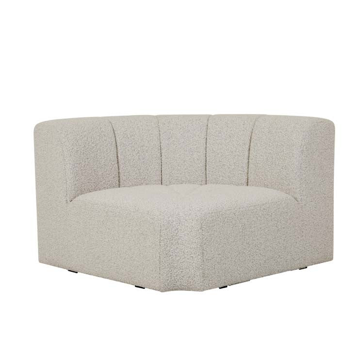 Juno Channel Round Corner Sofa Grey Speckle