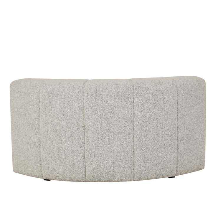 Juno Channel Round Corner Sofa Grey Speckle