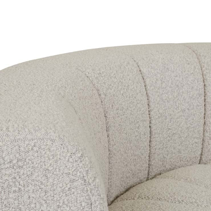 Juno Channel Round Corner Sofa Grey Speckle