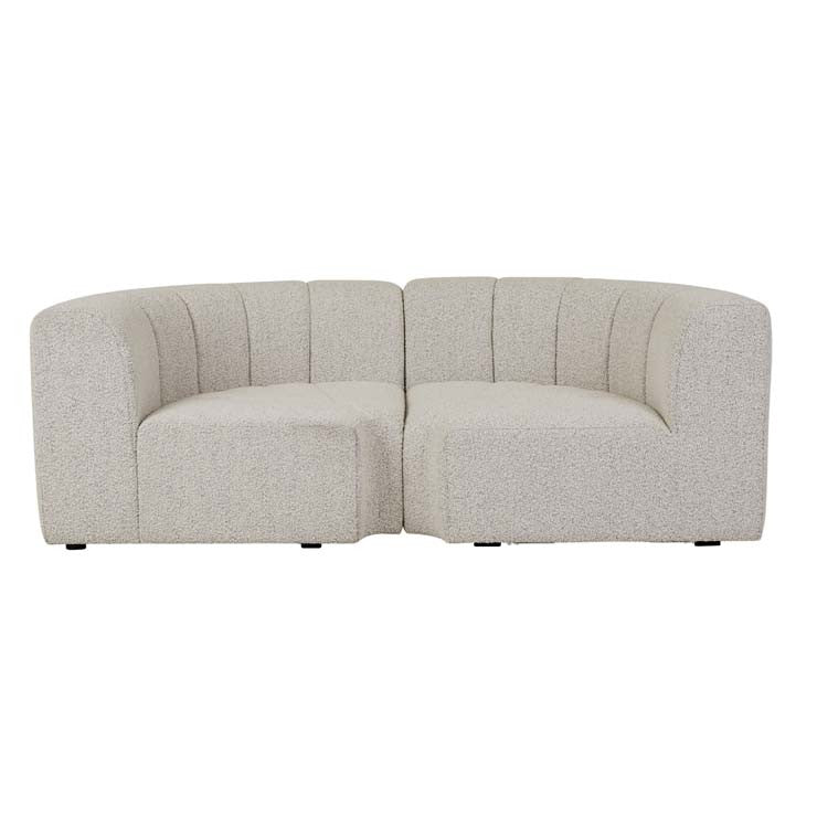 Juno Channel Round Corner Sofa Grey Speckle