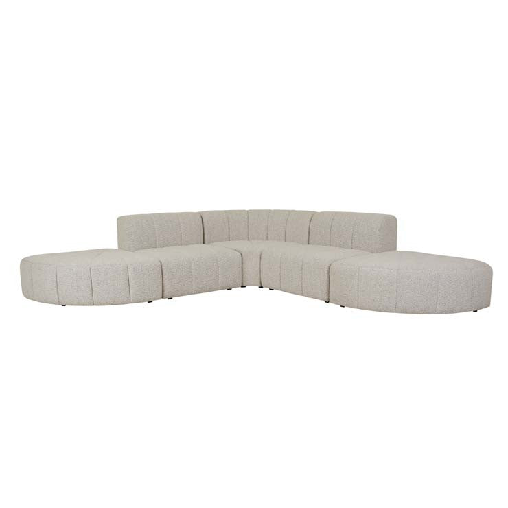 Juno Channel Ottoman Grey Speckle